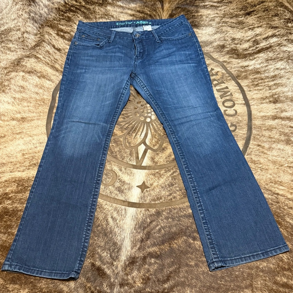 Cruel Girl Women's Boot Cut Jeans - Dark Blue size 33/15S